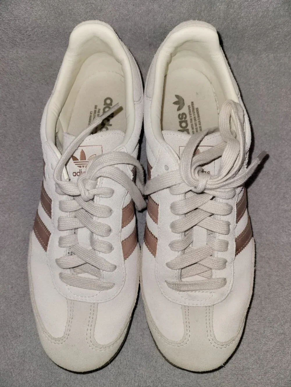 Adidas Samba OG Women's Size 9 Off White Copper Metallic Sneakers JQ2106 (#2216)